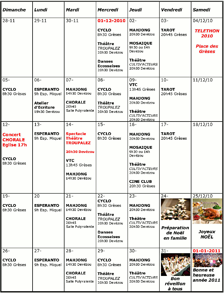 Flash D�cembre 2010